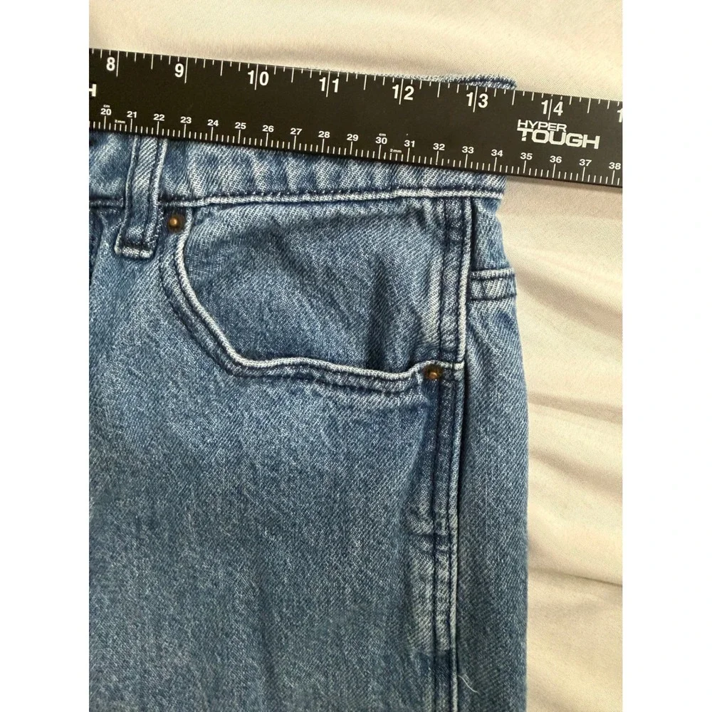 PacSun Baggy Jeans Womens 26 Blue Denim Bandana Patchwork High Rise Wide Leg - Picture 4 of 7